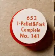Elgin 653 - Part #141 - Fork & Arbor Pallet - Factory Watch Replacement / Repair