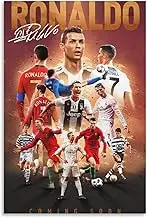 Cristiano Ronaldo Poster 2 Wall Art Canvas Print Poster Home Bathroom Bedroom Office Living Room Decor Canvas Poster Unframe: 16x24inch(40x60cm)