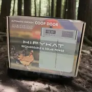 SEALED~NEW~Hipykay Automatic Chicken Coop Door Solar Powered w/ Remote Control