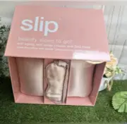 NEW SLIP Beauty Sleep On The Go Travel Set, Pink Silk Eye Mask & Travel Pillow