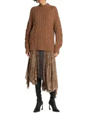 [Sass & Bide] Juniper Cable Knit Jumper in Acorn