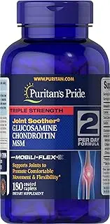 Puritans Pride Triple Strength Glucosamine, Chondroitin and Msm Joint Soother, 180 Count