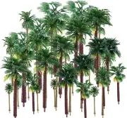 Trounistro 30 Pieces Model Trees Model Coconut Palm Tree Train Scenery Miniat...