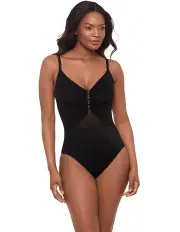 [Miraclesuit Swim] Network Mariposa Underwired One Piece Swimsuit With Mesh in Black