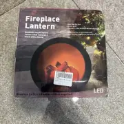 Fireplace Lanterns Log Wood Burning Flame Effect LED Light AAA Battery NIB