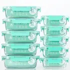 Glass Food Storage Containers with Lids, Airtight, BPA Free,Meal Prep Containers
