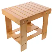 Solid Wood Square Stool Small Stools for Decor Stable Child Baby