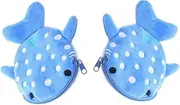 [Galepromot] 2Pcs Cute Whale Shark Coin Purse, Shark Wallet Novelty Purse Aesthetic Kawaii Accessories With Zipper Funny Small Plush Girls Wallet Women's Coin Purses and Pouches, Men's Fashion, Blue, Coin Purses &