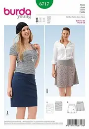 Burda Sewing Pattern 6717 Misses Panelled Skirts Size 16-26 Euro 42-52