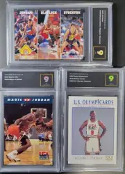 Michael Jordan Slab Lot containing three AGI.O MINT 9 slabs