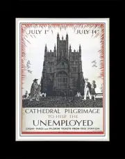 1930 Cathedral Pilgrimage to Help the Unemployed - Matted for 11x14 Frame