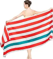 SUN CUBE Microfiber Beach Towel, Quick Dry Sand Free Beach Towel, Lightweight, Compact for Travel Swim Sports Camping, Packable Sand Resistant Towel Adult - Red 78x35 Inches