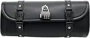 Saddle Bag for Motorcycle, Motorcycle Front Fork Tool Bag with Lock, Cool Retro Saddle Bag for Handlebar, Waterproof PU Leather Motorcycle Storage Solution, Versatile Tool Bag for Riders