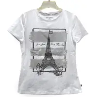 在飛比找momo購物網優惠-【KARL LAGERFELD 卡爾】巴黎鐵塔短袖棉T(白色