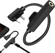 USB C to 3.5mm Jack, Type C to 3.5mm Headphone AUX Digital Audio Earphone Adaptor, 2 in1 Earphone Auxiliary Adapter and Charging, Compatible with Most of Mobile Phones, Tablet and More TypeC Devices