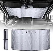 Living in a Bubble Insulated Blackout Window Covers for Mercedes Benz Sprinter Van (Windshield 2007-Current)