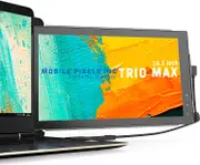 Mobile Pixels Trio Max Portable Monitor, 14'' Full HD IPS Dual Triple monitor for laptops, USB C/USB A powered portable display,Windows/OS/Android/Swi