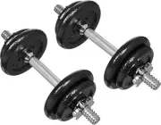 Amazon Basics Adjustable Dumbbell Hand Weight Set, 40 38 Pounds, Black