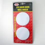4 Pack Wall Protector Door Knob Prevent Drywall Round Shield Holes Dings White