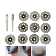 Rotary Tool Mini 10× Circular Saw Blades Cutting Wheel Discs 2× Mandrel Cutt
