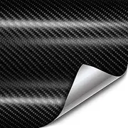 VViViD Black 4D True R Semi-Gloss Carbon Fiber 17.75 Inches x 60 Inches Vinyl Wrap Roll XPO Air Release Technology