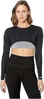 [Jamie Sadock] Women's Sunsense¿ 35 SPF Lightweight Long Sleeve Crew Neck Crop Layering Top