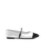 [Repetto] Repetto Cap-toe Ankle-strap Ballet Flats 41 IT SILVER