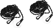Cabilock 2pcs Camping Clothesline with Cup and Hook Portable Elastic Drying Rope for Indoor and Outdoor Use Travel Laundry Line for Quick Clothes Drying