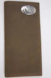 ZEP-PRO Florida State Seminoles Roper CRAZY HORSE Leather Wallet BURLAP Gift Bag