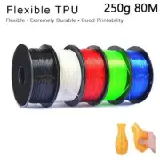 High Quality TPU 3D Printer Flexible Filament 250g 1.75mm Length 80M Hot Selling