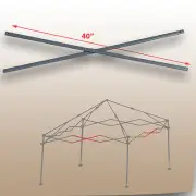 Coleman Ozark Trail 10 x 10 Gazebo Canopy 40" MIDDLE TRUSS BAR Replacement Part