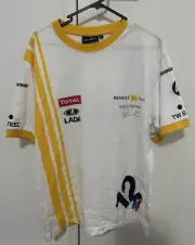 Medium - Renault F1 Total 2010 Shirt Vitaly Petrov Formula One Vintage