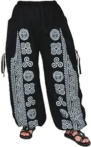 [Siamrose] Yoga Harem Pants Men Women Baggy Casual Lounge Pants Adjustable Length 2 Pockets