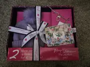 Betsey Johnson Lavender Hat Wallet Boxed Set Card Case Floral New