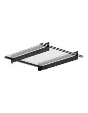 [Instahut] Awning Canopy Flat Transparent Sheet Metal Frame 1mx1m in Black