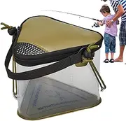 Foldable Bait Bucket, Bait Bucket,Foldable Bait Storage Container with Aeration Hole | Multipurpose Transparent Organization for Women and Men