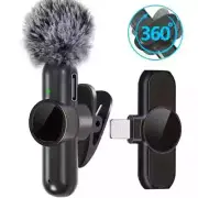Wireless Lavalier Microphone Audio Video Recording Type C iPhone 15 1 to 1