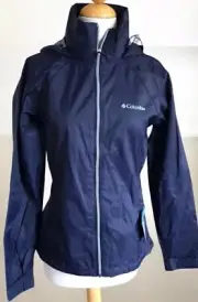 COLUMBIA Women's Switchback III Rain Jacket Lightweight Waterproof Navy XS/TP