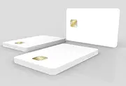 FM4428 Contact Chip PVC Smart Card, ISO7816, Blank White, Gloss Finish (Pack of 100)