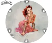 2004+ HARLEY DAVIDSON SPORTSTER 883 1200 DERBY CLUTCH COVER RED HEAD