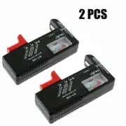 2pcs AA/AAA/C/D/9V/1.5V Universal Button Cell Battery Volt Tester Checker Small