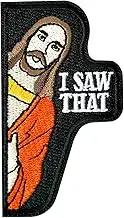 XMJY I Saw That Patch, 1Pc Hook and Loop Morale Tactical Patch, Funny Embroidered Meme Patches for Backpacks, Vests, Jackets, Jeans, Hats