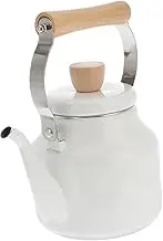 BESTYASH Enamel Tea Kettle Capacity Stovetop Heating Kettle for Tea Coffee and Mulled Grade Materials Portable Design for Home Use