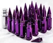 20" 12X1.25 Aodhan XT92 SPIKED Lug Nuts Purple FIT NISSAN 350Z 370Z ALTIMA CUBE