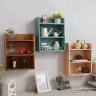 Wooden Storage Unit Wall Cube Organizer Rack Bonsai Plants Display Wooden Shelf