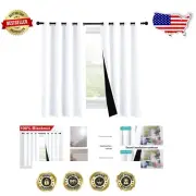 Double-Deck Blackout Window Treatment 55"W x 57"L - Noise Reduction Drapes