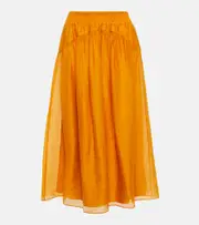 [Vince] Vince High-rise midi skirt AU 14 orange