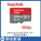 SanDisk Ultra microSDXC UHS-I (A1)200GB記憶卡(公司貨)