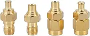 Bewinner 4pcs -Plated Brass MCX to SMA Adapter Connector Kit - MCX Male to SMA Female, MCX Female to SMA Male, MCX Female to SMA Female, MCX Male to SMA Male - 50Ω Impedance