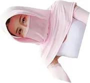 [WRITWAA] 1pc Sun Protection Scarf Cooling Sun Gaiter Sunproof Mask Bandana Balaclava Ear Flap Cap Windproof Neck Protector Seamless Summer Scarf Hat Pink